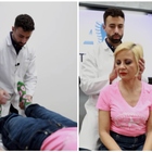 Antonella Elia nelle mani dell'osteopata: il video del 'trattamento' alla cervicale. Lui è un volto noto: lo riconoscete?