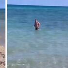 Fabio Volo (in Puglia per presentare l'ultimo libro) fa un bagno al mare: «Bellissimo, l'acqua non è neppure fredda». Video