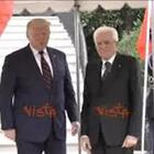 Mattarella arriva alla Casa Bianca, accolto da Donald Trump