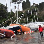 Santa Marinella, il maltempo fa strage di barche al porticciolo