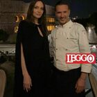Angelina Jolie e Chloè Zhao al ristorante Aroma con lo chef Giuseppe Di Iorio