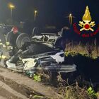 L'auto si ribalta sulla Taviano-Casarano: 23enne grave in ospedale