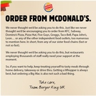 Covid, Burger King: «Ordinate da McDonald's!». L'appello (che non ti aspetti) a sostegno del settore della ristorazione