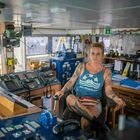 Pia Klemp, capitana della Louise Michel, la nave Ong finanziata da Banksy