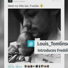 One Direction, Louis Tomlinson presenta il figlio Freddie sui social