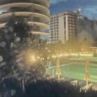 Miami, crolla palazzo di 12 piani: il cumulo di detriti visto dall'hotel accanto