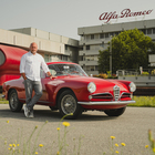 Alfa Romeo e Luna Rossa presenti alla 1000 Miglia 2025. A bordo di una 1900 Super Sprint del 1956