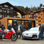 Audi e Ducati protagonisti a Madonna di Campiglio all'evento Campioni in Pista. RS e-tron GT performance e Panigale V4 R svettano