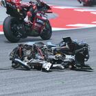 Alex Marquez e Zarco, paurosi incidenti a Barcellona. Piloti all'ospedale, Di Giannantonio vince la gara
