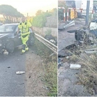 immagine Roma, incidente sulla Nettunense: auto tranciata dal guardrail. Un 20enne perde la gamba e gli amici vengono estratti dalle lamiere