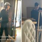 Aurora Ramazzotti, caos in casa: mamma Michelle a pranzo e Goffredo alle prese con i mobili della cameretta del bambino