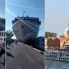 Venezia, scontro tra nave da crociera e battello nel canale della Giudecca. Persone cadute in acqua, ci sono feriti