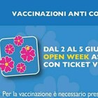 Vaccini, Open Day Lazio dal 2 al 5 giugno