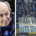 Bruno Arena, il toccante striscione dei tifosi dell'Inter: «Buon viaggio Bruno, interista vero»