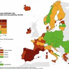 Toscana e Marche in rosso nella mappa del contagio in Europa (Ecdc)
