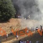 Scoppia incendio al Circo Massimo durante la manifestazione dei 'Ragazzi d’Italia'
