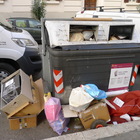 Caos rifiuti a Roma, strade sporche da Piazza Navona al quartiere Trieste (Foto Francesco Toiati)
