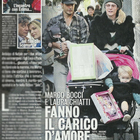 Laura Chiatti e Marco Bocci con i figli Enea e Pablo