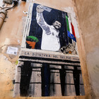 Murale di Salvini in Via dei Polacchi a Roma (foto Andrea Giannetti/Ag.Toiati)