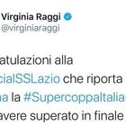 Trionfo Lazio. Raggi: «Congratulazioni per la Supercoppa a Roma». 