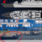 Navi da guerra russe dipinte per confondere i droni