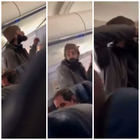 Panico in aereo, minaccia di aprire il portellone e ferisce la hostess: il video choc di una passeggera su Twitter