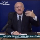 Campania, De Magistris a De Luca: «Il problema non è Halloween»