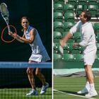 Kate sfida Federer a Wimbledon: servizi e scambi impeccabili in canotta e gonnellino bianco
