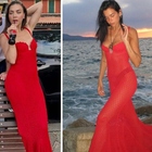 Dua Lipa e l'abito rosso trasparente da 1600 euro. I fan notano un dettaglio: «L'ha indossato prima lei»