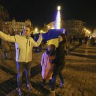 Capodanno a Kiev: i selfie con la bandiera ucraina