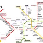 • La mappa della metropolitana, ma al posto delle fermate ecco i ristoranti