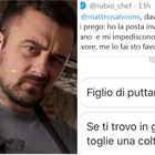 «Chef Rubio spero ti venga un cancro», il cuoco insultato attacca Salvini: «Stufo dei tuoi sostenitori idioti»