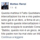 • Il post di Matteo su Facebook: "Da figlio mi dispiace"