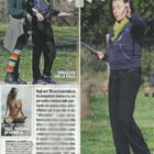 Eleonora Brigliadori fa ginnastica in un parco assieme alla figlia Maria Teresa (Diva e donna)