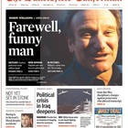 Le ultime prime pagine di Robin Williams
