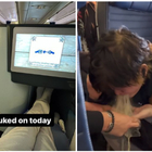 Vomita sul corridoio in aereo, ripreso da un influencer: il video diventa virale