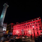 Palazzo Chigi illuminato di rosso contro la violenza sulle donne