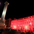 Palazzo Chigi illuminato di rosso contro la violenza sulle donneonne