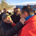 • Maradona arriva a Castel Volturno per l'allenamento del Napoli