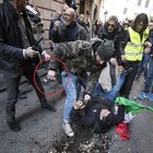 • Saluti romani e violenza: identificato il manifestante col tirapugni