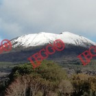 Neve sul Vesuvio, lo spettacolo del vulcano imbiancato al risveglio