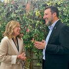 immagine Meloni-Salvini, vertice in Puglia (con Tajani al telefono). Nomine Ue e caso Rai sul tavolo