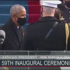 Barack e Michelle Obama alla cerimonia di inaugurazione della presidenza Biden