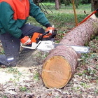 Si taglia il braccio con la motosega mentre fa legna: grave boscaiolo