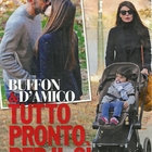 Gigi Buffon e Ilaria D'Amico con Leopoldo Mattia, Louis Thomas e David Lee (Chi)