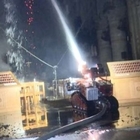 Il robot dei pompieri per la messa in sicurezza all'interno della cattedrale