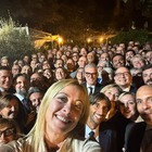 Giorgia Meloni, la cena con i parlamentari e i ministri di Fratelli d'Italia: le foto