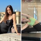 Aurora Ramazzotti: «Faccio stretching», e la forma è perfetta anche in gravidanza