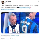 Sanremo, Lapo Elkann punge Amadeus: «Normale che la Juve sia davanti all'Inter»