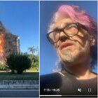 Incendio palazzo a Milano, Morgan si improvvisa reporter su Instagram: «L'inferno in diretta, lì ci abita Mahmood»